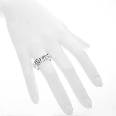 14K White Solid Gold Mens Diamond Wedding Ring Band 0.75 Ctw